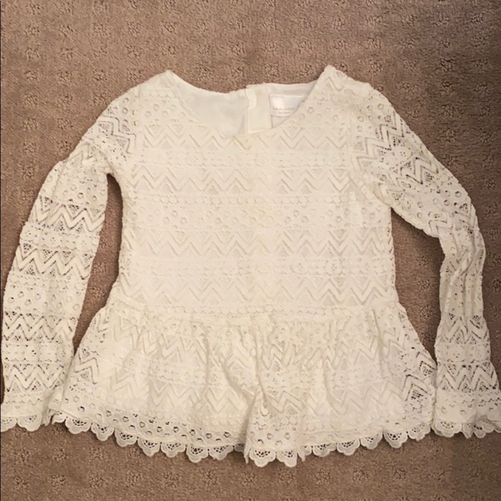 White Lacey Shirt by Kardashian Kids